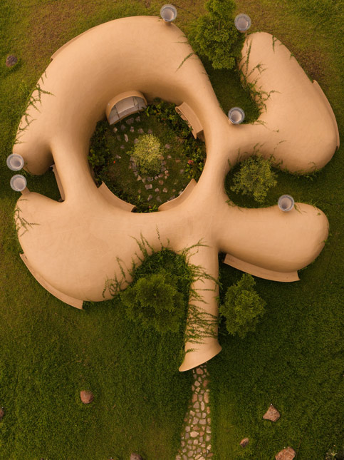 Biomorphic house aerial view – Beautiful Homes