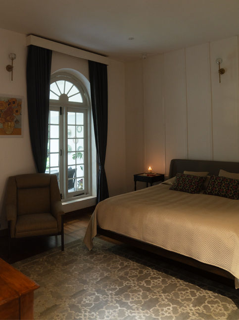Cosy Bedroom at Milford, Coonoor with Arched Windows - Beautiful Homes