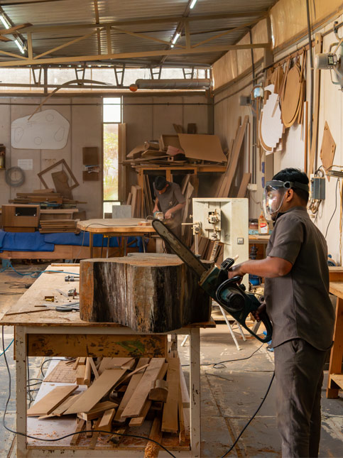 Use of Wood Cutter Machine at Studio - Beautiful Homes