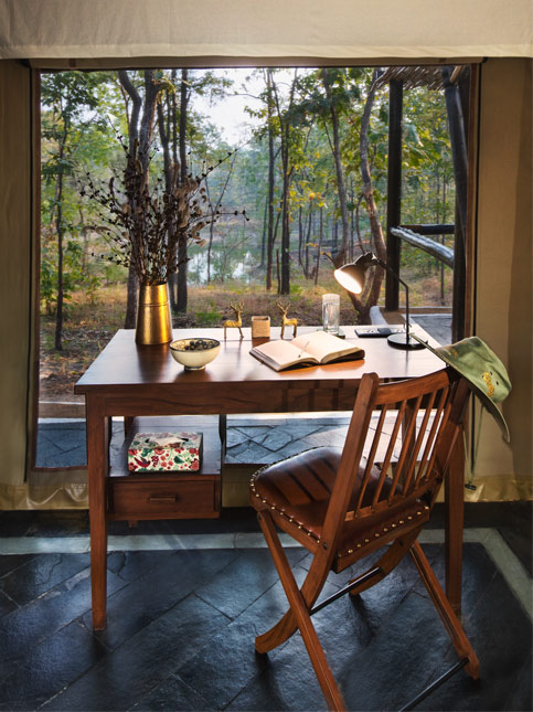 Study Table with Forest View by the Window - Beautiful Homes