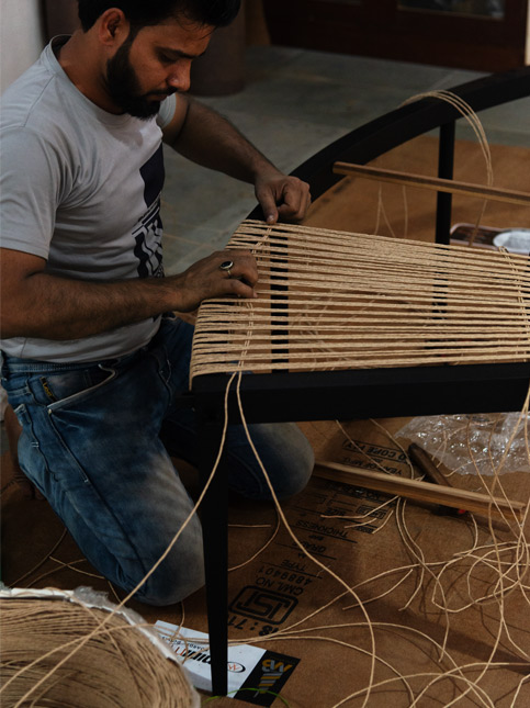 Jute Thread Bench Carpentry - Beautiful Homes