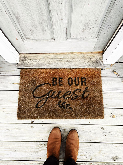 Be Our Guest Door Mat - Beautiful Homes