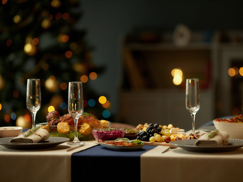 Wine Glasses on Dining Table - Beautiful Homes