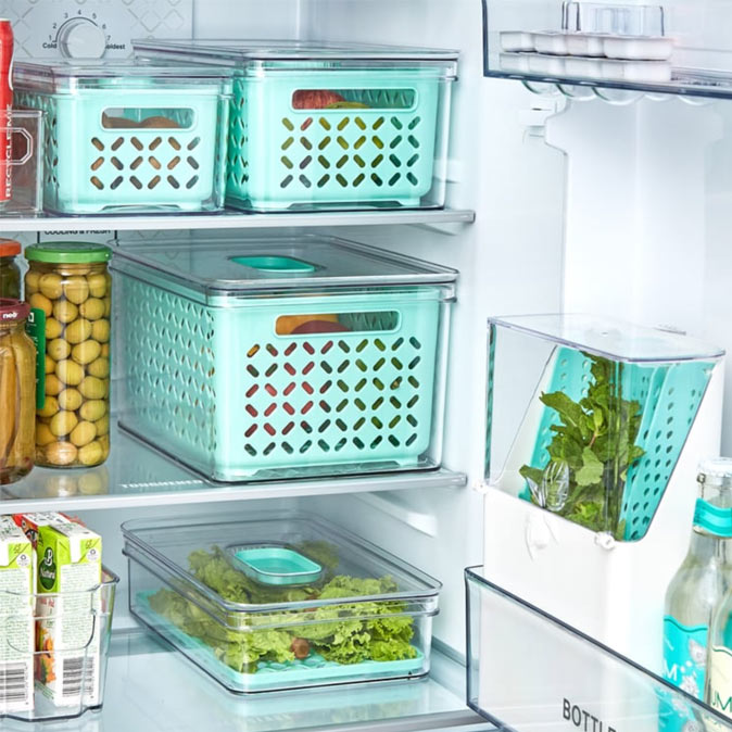 Green fridge basket – Beautiful Homes