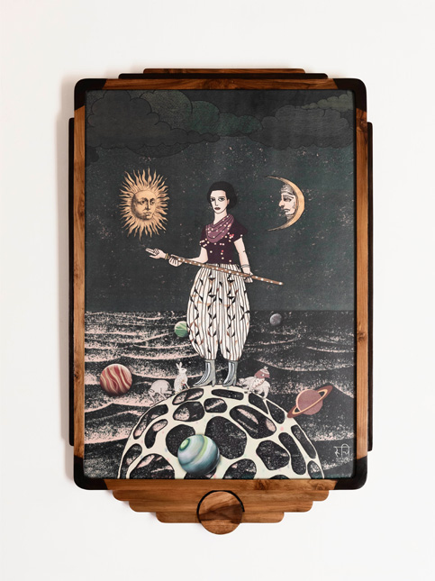 Minimalist Wooden Frame with Abstract Painting - Beautiful Homes