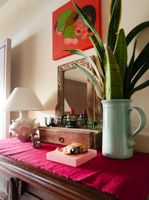 Vintage Mirror and Cutesy Ceramics - Beautiful Homes