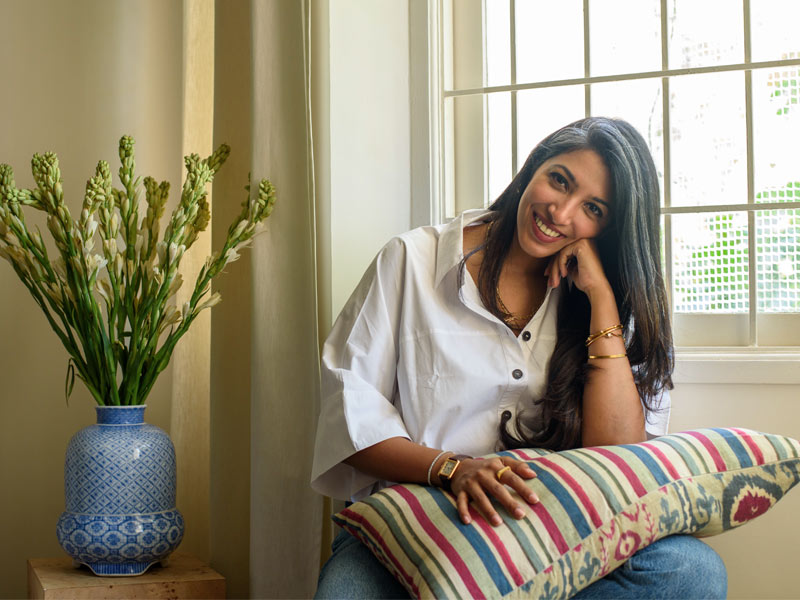  Architect Gowri Adappa by the window with cushion – Beautiful Homes