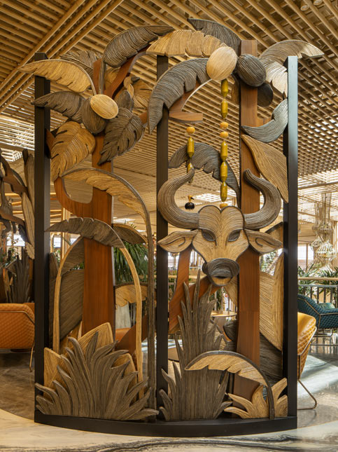 Beautiful Carved Wooden Installation - Beautiful Homes