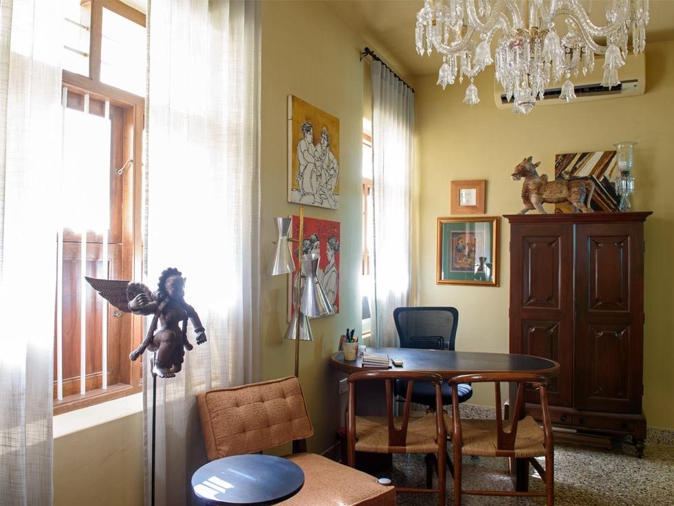 Home Office Chair and Table in Corner - Beautiful Homes
