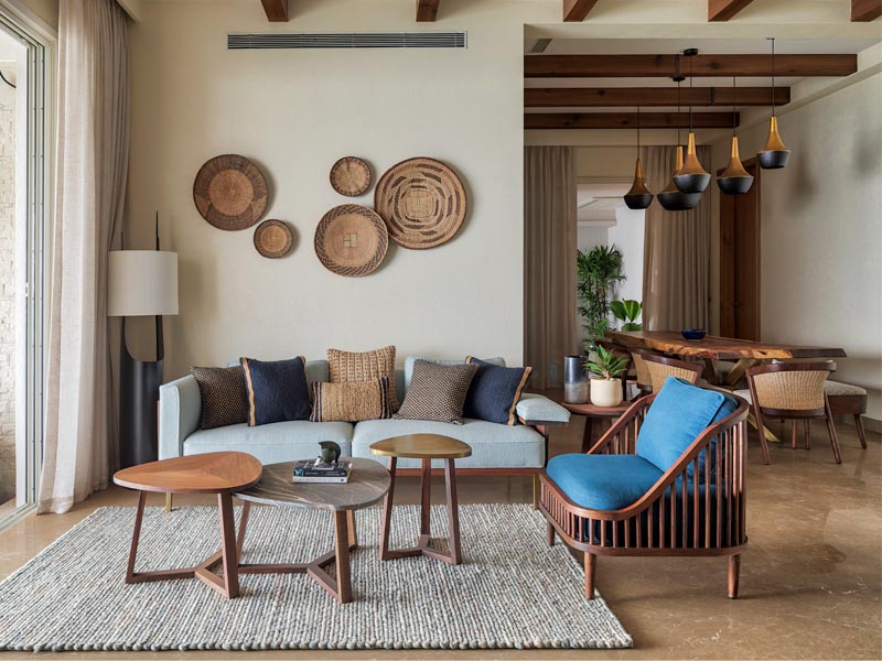 Tropical-Modern Vibe Living-Dining Space - Beautiful Homes