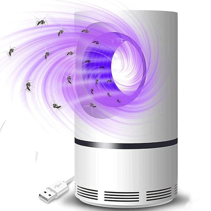 An USB-powered mosquito zapper uses purple LED light and suction technology to attract and trap flying insects – Beautiful Homes