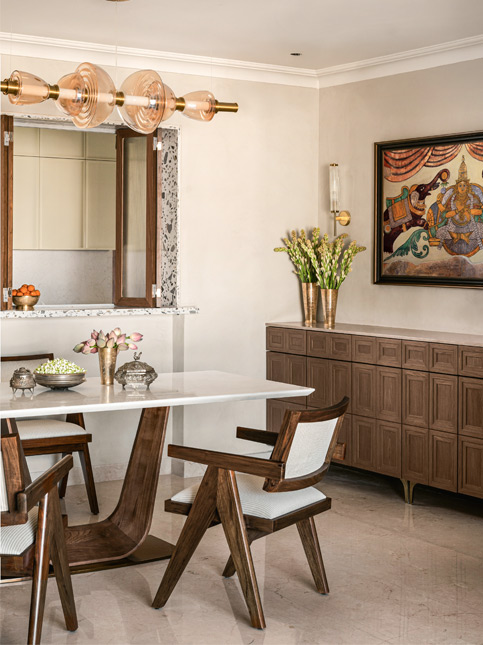 Dining area with kitchen window opening – Beautiful Homes