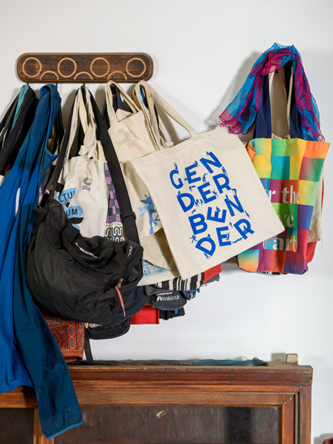 Wall Mounted Tote Bag Collection with "Gender Bender" Design – Beautiful Homes