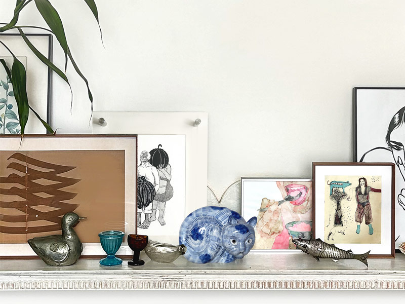 Curated Art and Object Shelf by Gaurav Ogale - Beautiful Homes