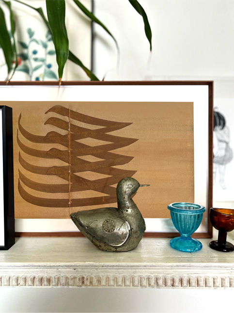 Small Decoratives on a White Shelf - Beautiful Homes