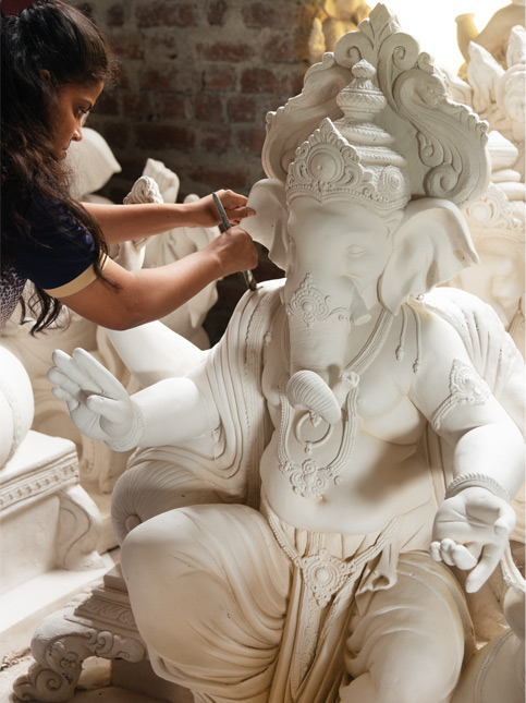 Brushing and smoothening the idols – Beautiful Homes