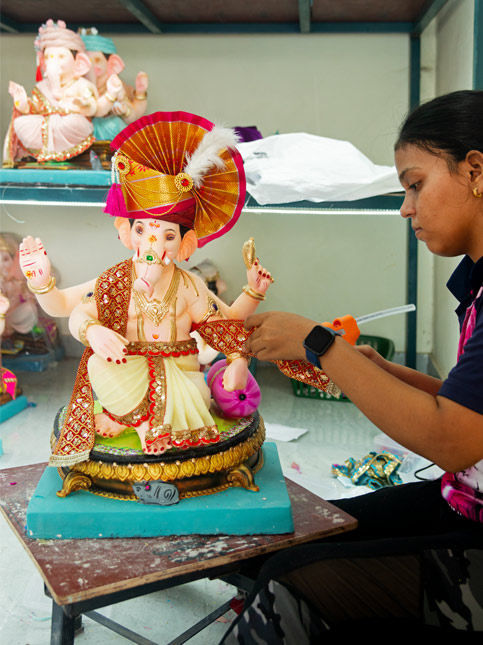 Fabric garments on idol – Beautiful Homes