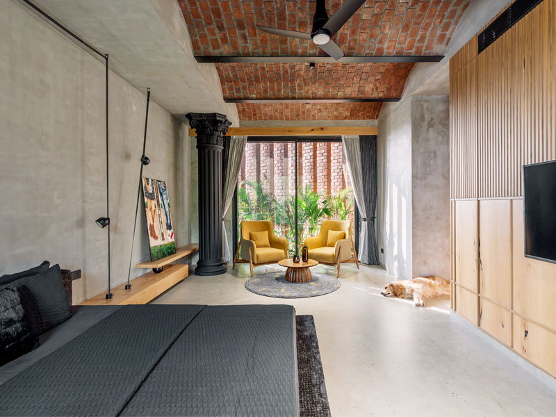 Brick used as a recurring interior element creating rustic charm in corners – Beautiful Homes