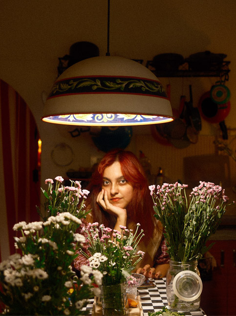 Designer Mehek Malhotra in her flower-filled kitchen – Beautiful Homes