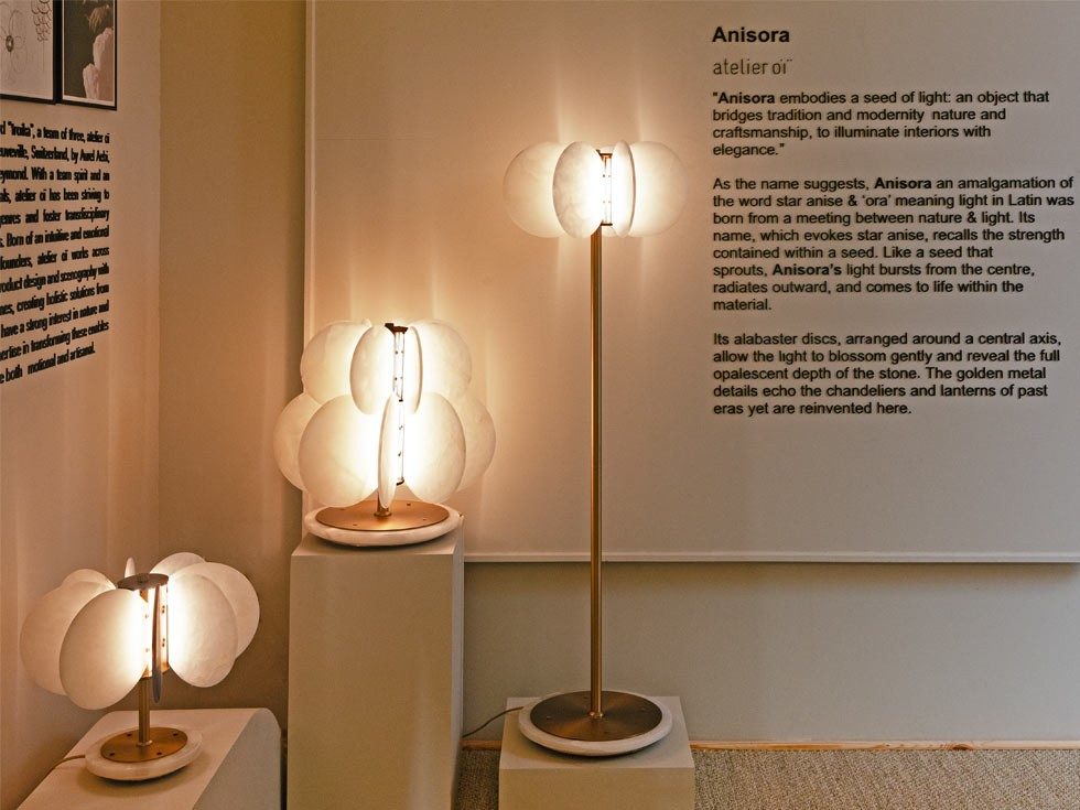 An artistic display of Anisora lighting objects in a gallery – Beautiful Homes