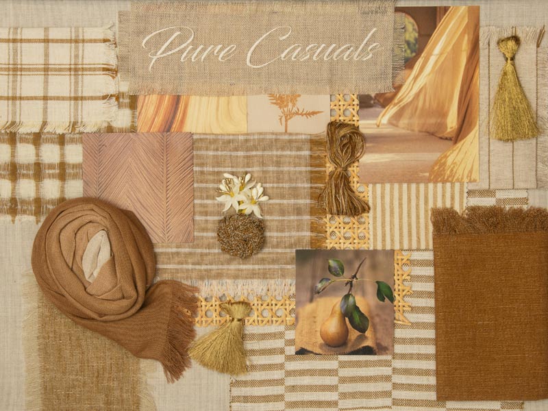 Pure Casuals moodboard showing patterns and textures – Beautiful Homes