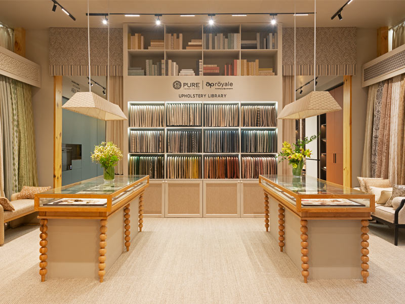 Pure Royale upholstery fabric range at ID Mumbai – Beautiful Homes