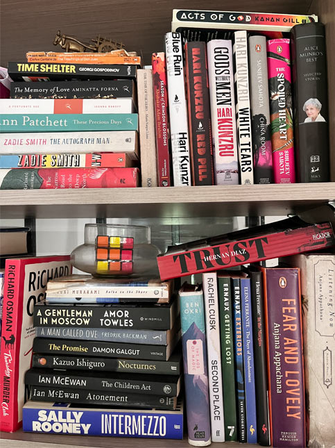 Fiction collection in the upstairs bookshelf – Beautiful Homes