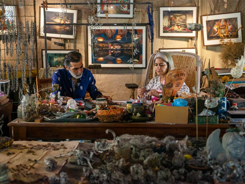 Ritu and Surya Singh in their studio - Beautiful Homes