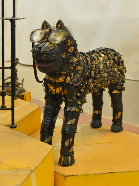 Watchdog artwork made from deconstructed watches - Beautiful Homes