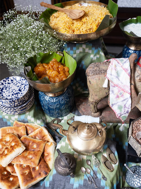 A thoughtful complimentary table like this one keeps service smooth, styled to stay subtle or take centre stage depending on the occasion – Beautiful Homes