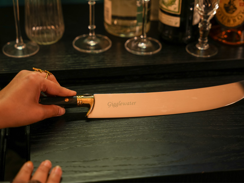 Customised champagne saber – Beautiful Homes