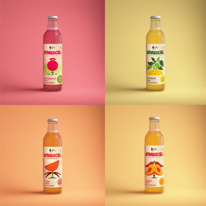 Assortment of kombucha bottles – Beautiful Homes