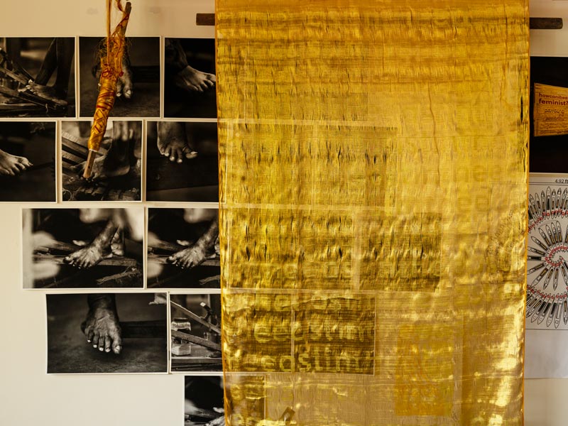 Studio wall with studies for Biennale – Beautiful Homes