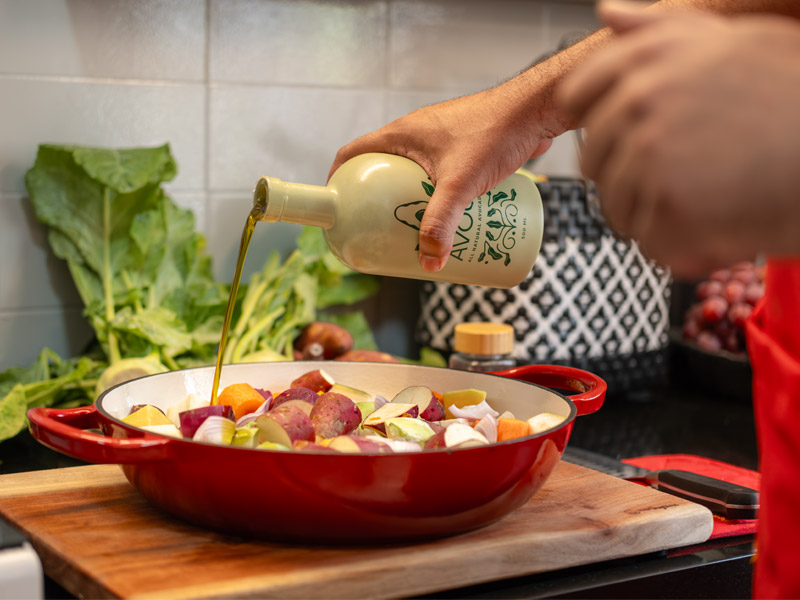 Preparing the roasted vegetables that will be served alongside the duck – Beautiful Homes