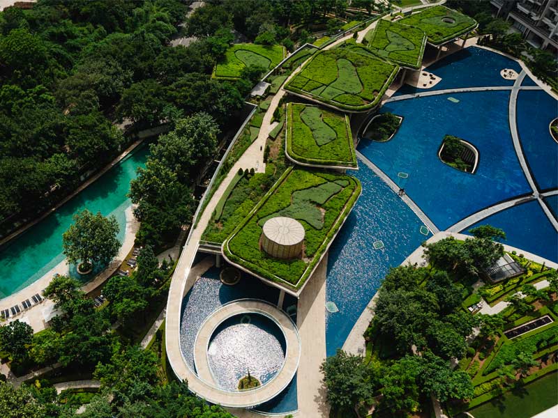 View of greens and pools – Beautiful Homes