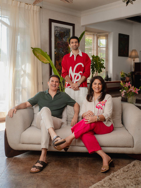 Archana, Parmeet and Ayushmaan sitting indoors – Beautiful Homes