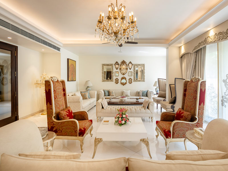 Ivory and gold living room – Beautiful Homes