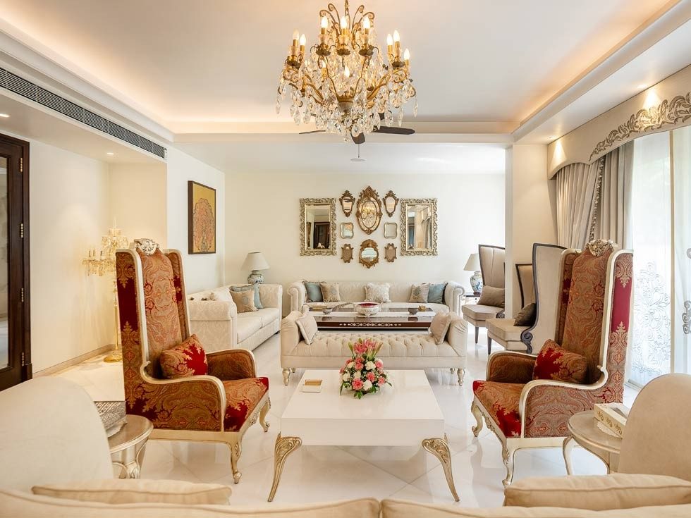 Ivory and gold living room – Beautiful Homes