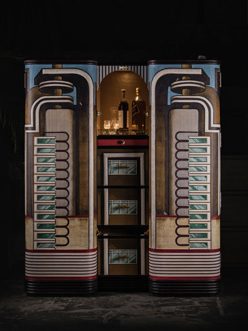 Bar cabinet inspired by the Liberty Cinema art deco building – Beautiful Homes
