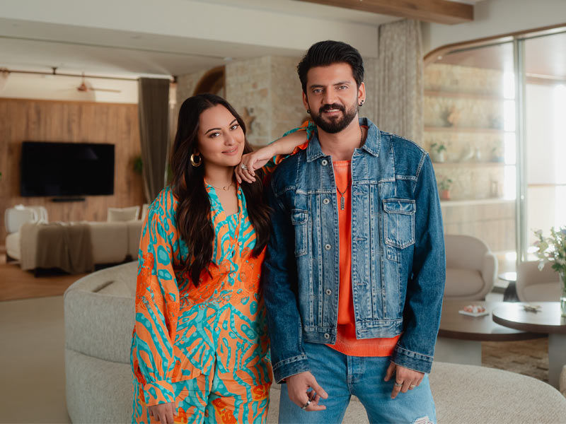 Sonakshi and Zaheer in open-plan living area – Beautiful Homes