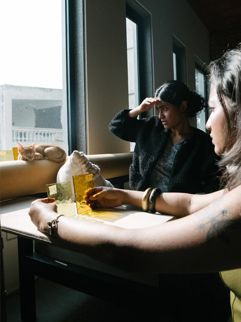 Materials reviewed near window in natural light – Beautiful Homes