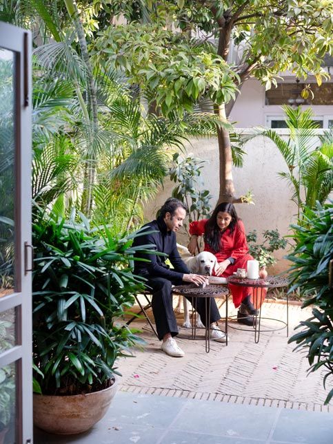 Rina Singh with husband among plants – Beautiful Homes