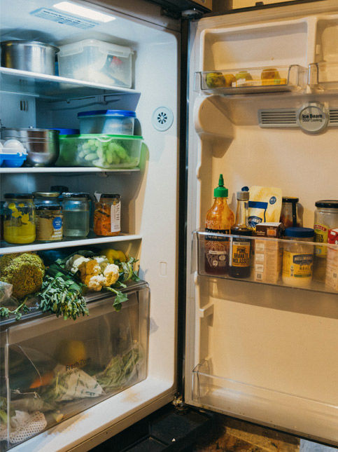 A fridgescape of the Thandapani household shows various shades of green – Beautiful Homes