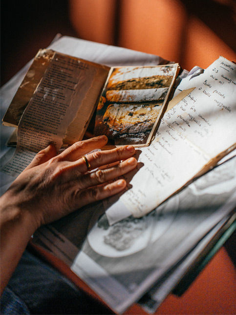 A master scrapbook Nia made is high school, showcasing the best recipes from her scrapbook collection – Beautiful Homes