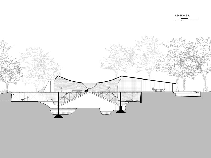 Architectural section drawing of organic roof house – Beautiful Homes