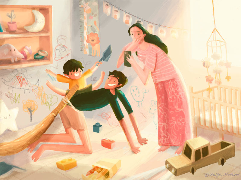 Illustrated nursery scene imagined during lockdown – Beautiful Homes
