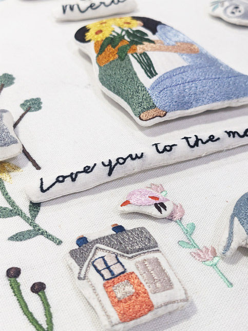 Close-up of intricate embroidery and appliqué work – Beautiful Homes