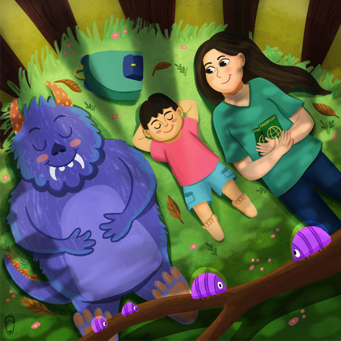Fantasy wilderness adventure illustration with child – Beautiful Homes