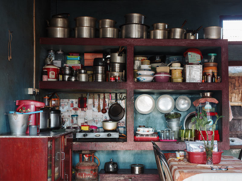 Neatly organized kitchen shelves with cookware and crockery – Beautiful Homes