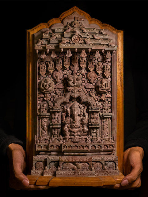 Ornate carved wooden Ganesha sculpture – Beautiful Homes